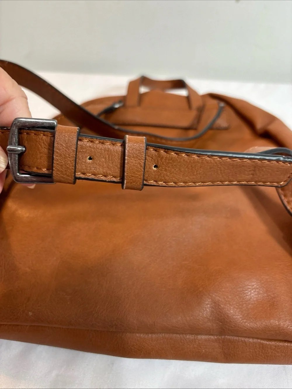 Splendid Womens Leather Mini Backpack - Brown